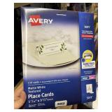 150 matte white placecards by AVERY