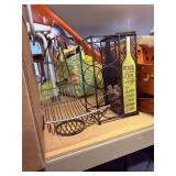 wine rack and fruit rack both metal ,