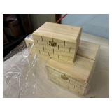 4 wood Trinket boxes 6x4x3.5' paint or stain