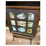 Collapsable side table with photo frame top