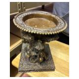 Carved Angel Pillar Candle holder - Chip in edge