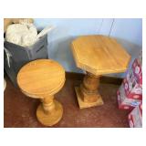 2 wood side tables