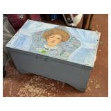 antique  wood chest/ toy chest