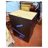 black storage cabinet 21.5' x 16'x 30.5' tall