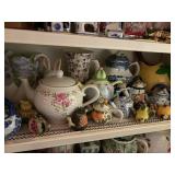 teapot collection ,lemonade pitcher  blue one is