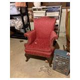 victorian style chair    basement