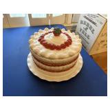 cardinal ink cake plate with cake lid