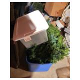 2 totes w/ christmas tree