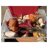 tote/ lid thanksgiving decor, pilgrims,