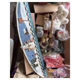 plastic candle mold, candles, shadow box