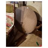 round dining table  40' wide    basement