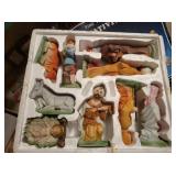 9 piece nativity figuires,  christmas