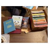 box of books, house mouse, the knobby