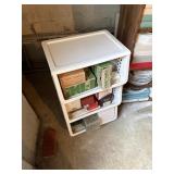 rolling organizer no contents,  basement