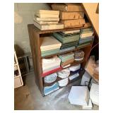 wood shelf no contents, 34.5'x13.75' x 40 tall