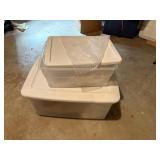 1 large, 1 medium tote both with lids,