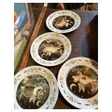 4 Decorative Flying Pig plates