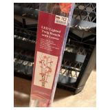 led lighted twig branch with leaves, 40'