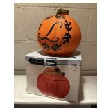 cooks bizzar pumpkin cookie jar, monogram L