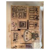 rubber stamp set happy birthday, I believe in