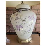 27' x 20' lamp, floral painted lamp some paint