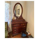 lexington dresser with mirror, 3 top drawers,