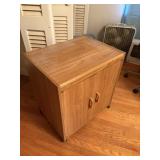 rolling storage cabinet, 2 shelves 25' x 19x28't