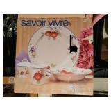 savoir vivre set, platter, serving bowl, sugar &