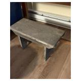 rustic wood bench 9' x 19.75' x 12'