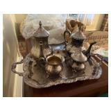 antique silver plated coffee tea set., TOWLE
