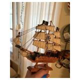 small replica pirate ship 9' x 9'   family room