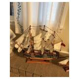 large replica sail boat H.M.S ENDEAVOUR  20' x 18'