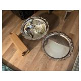 SILVER PLATED very pretty PUNCH BOWL, LADLE