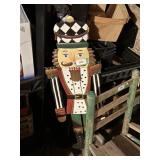 metal nutcracker yard sign, 26' high  garage