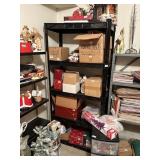 black plastic 5 shelf unit no contents 36'x18'x73'