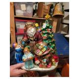 mercury santa, kids, tree, presents figuire