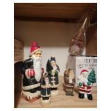 6 santas, cereamic, and others  basement