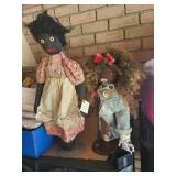MY RAGGEDY DOLLS  13' doll, and black AGNES