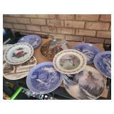 10 collector plates curriier and ives, smuckers