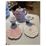 rose garden J. WILLFRED teapot, 2 cup &