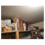 everything on top shelf, faux, flowers, baskets