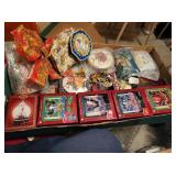 box of music themed christmas ornaments,