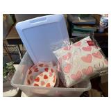 tote/ lid valentines, throw pillow, ceramic bowl,
