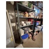 metal 5 shelf unit , no contents, 36'x 18'x 6ft