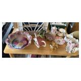PINK theme, lg. bowl, empire china, teapot