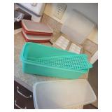 tupperware, devil egg keeper, 2 cold cut keepers,