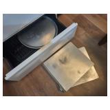 2 broiler pans, 2 shiny insulated 14'x16' cookie