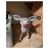 ceramic reindeer rudolph  12' tall basement