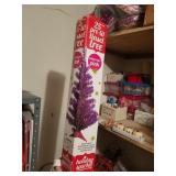 25 inch prelit tinsel peppermint pink tree