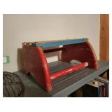 antique kids step stool   basement